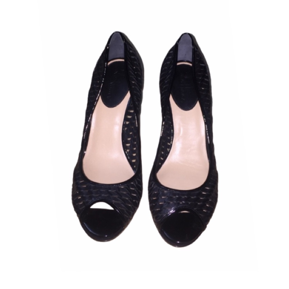 Cole Haan X Nike Air Peep Toe Woven Pumps Sz 9 - Picture 2 of 7